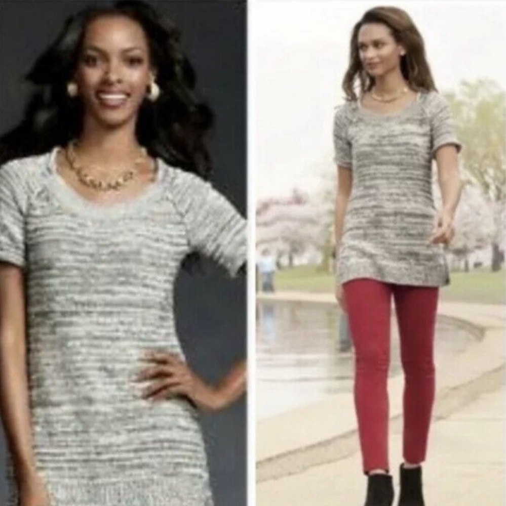 CAbi Short Sleeve Tunic Sweater